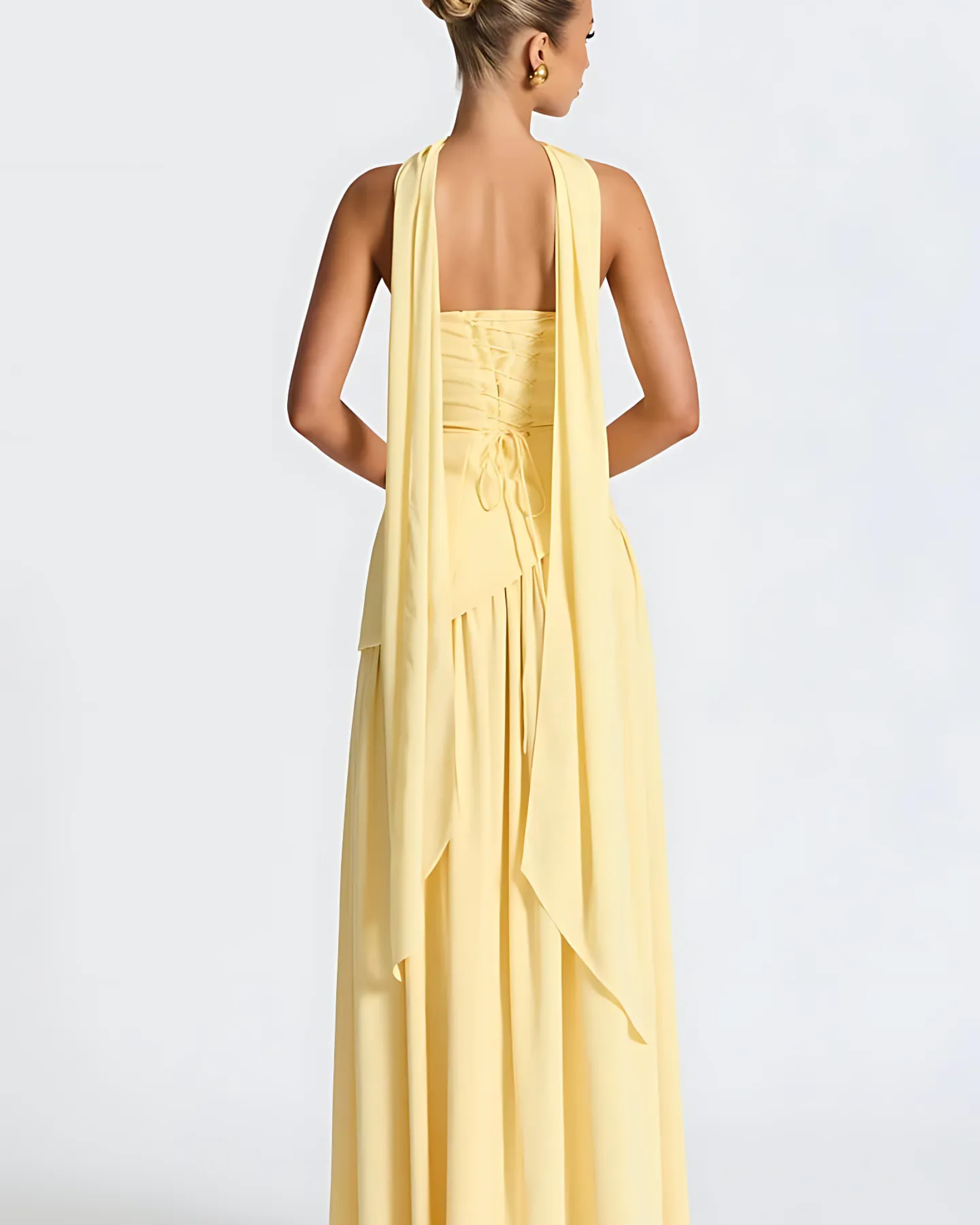 Celeste Strapless Drape Gown