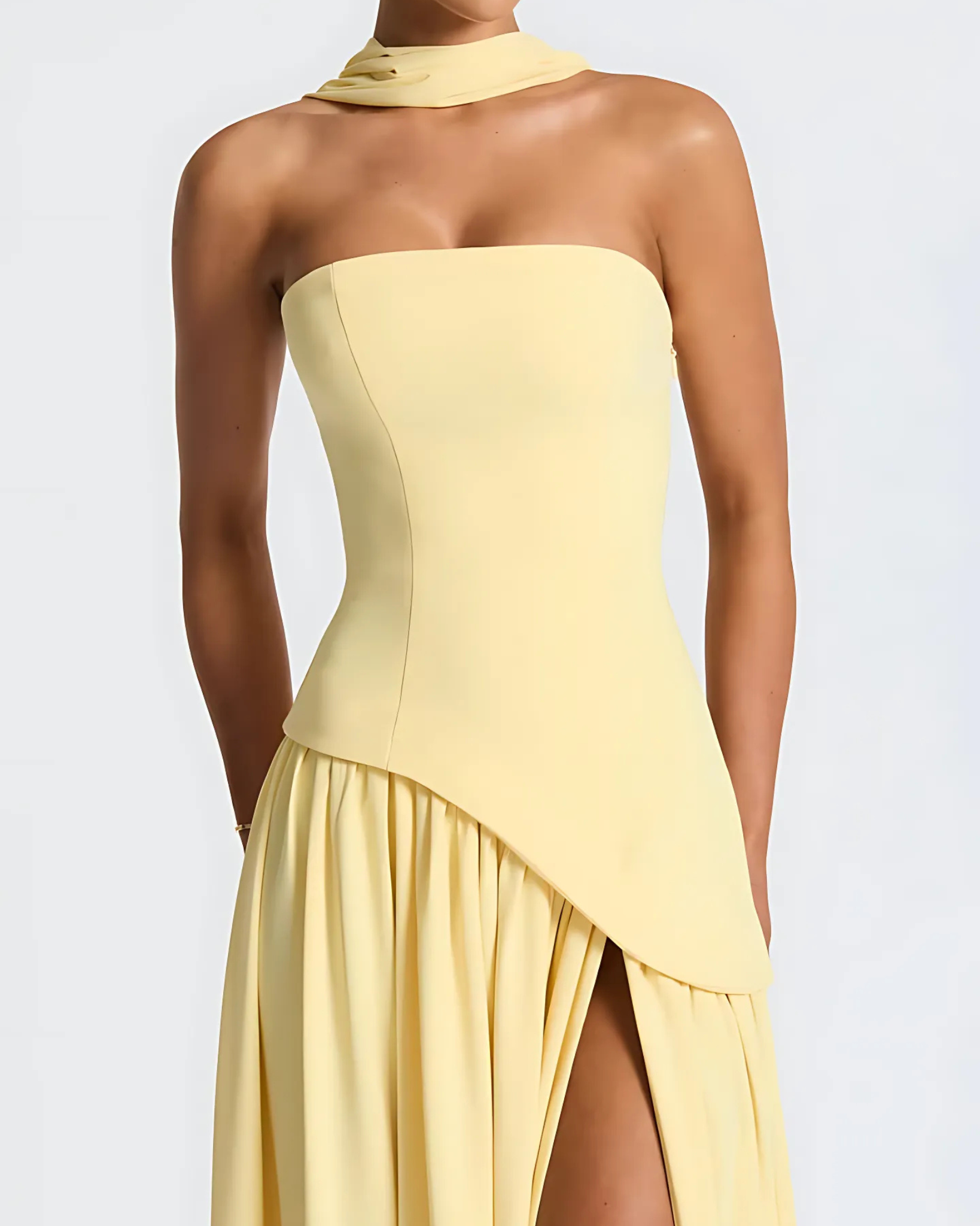 Celeste Strapless Drape Gown