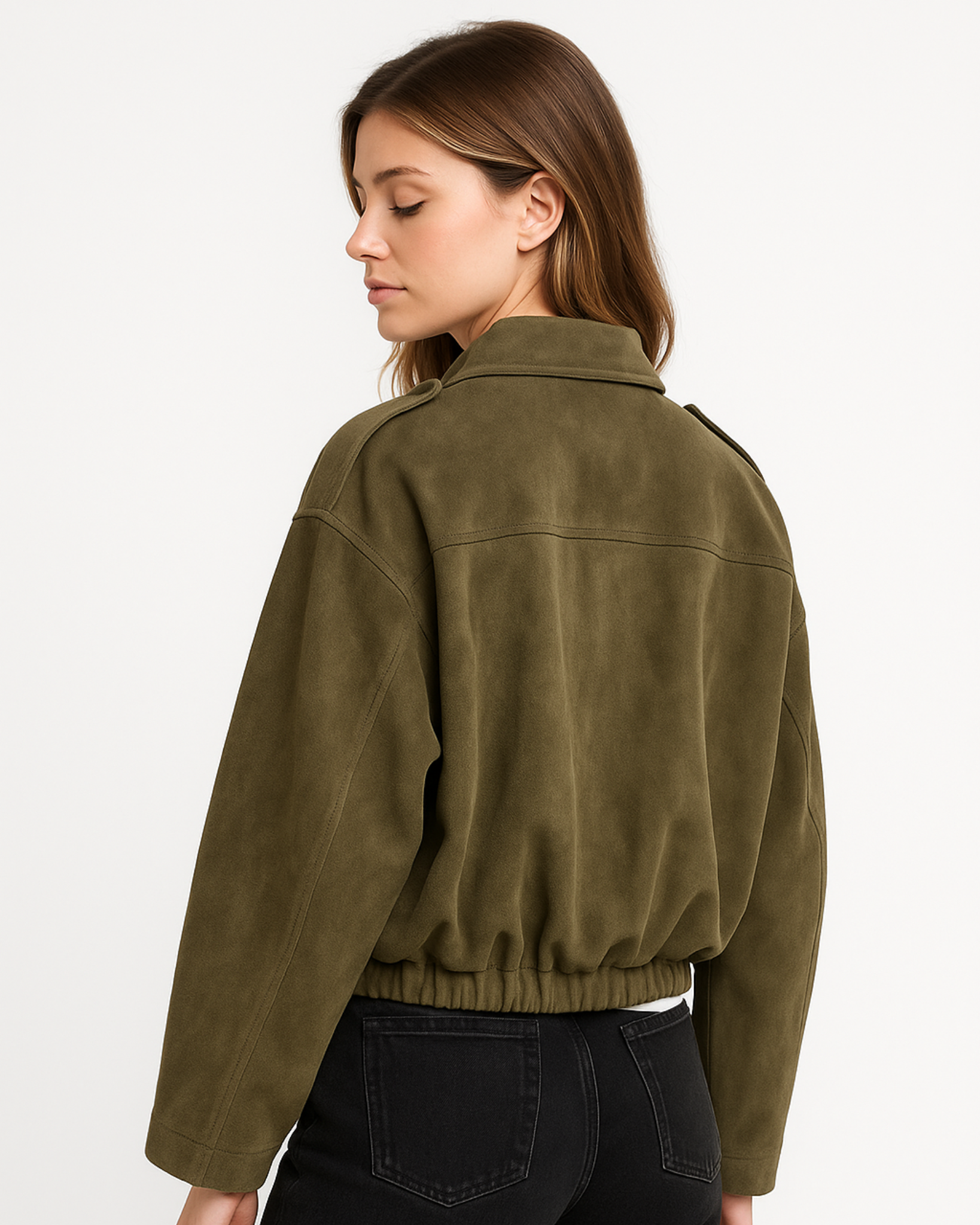 Sena Faux Suede Bomber