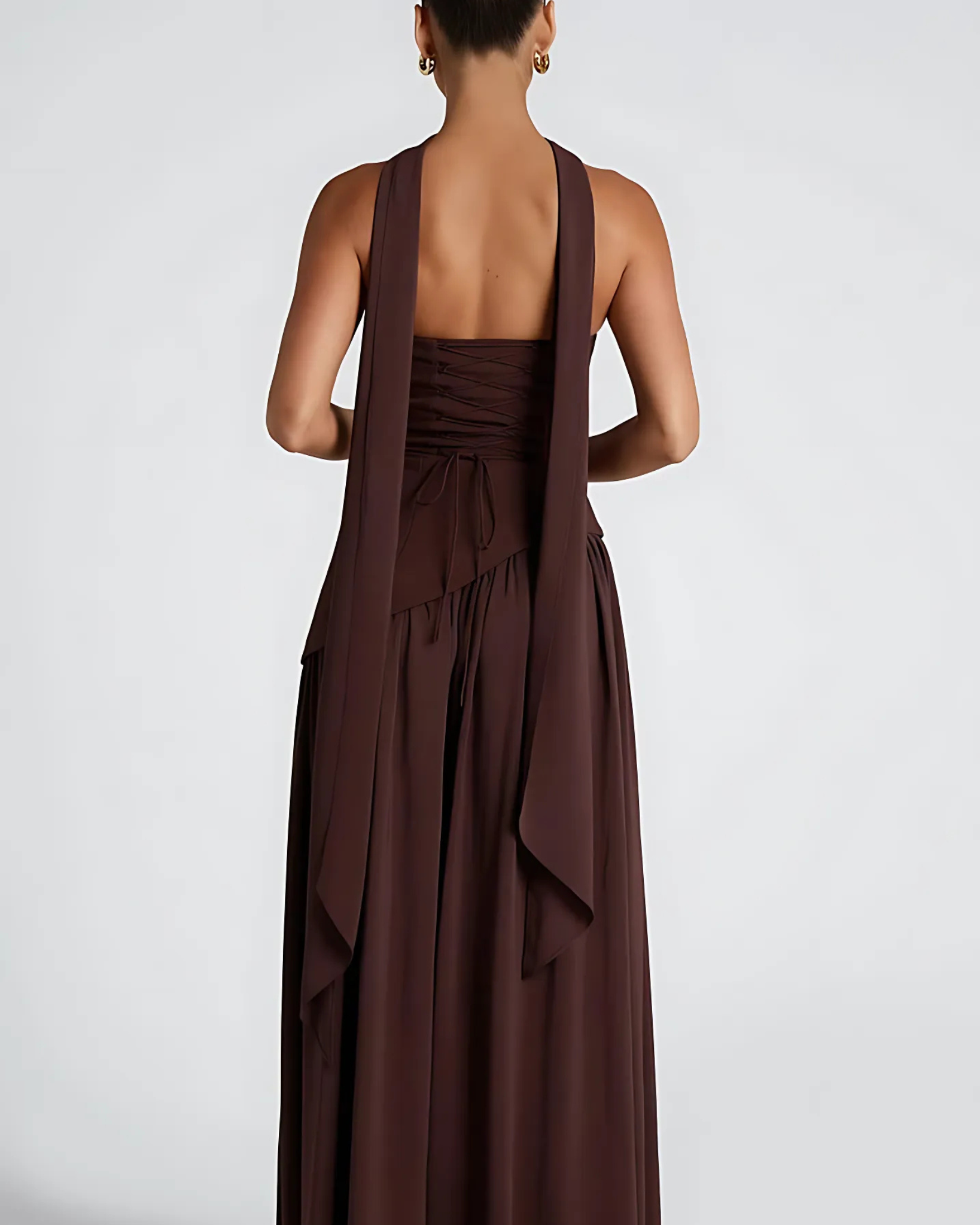 Celeste Strapless Drape Gown
