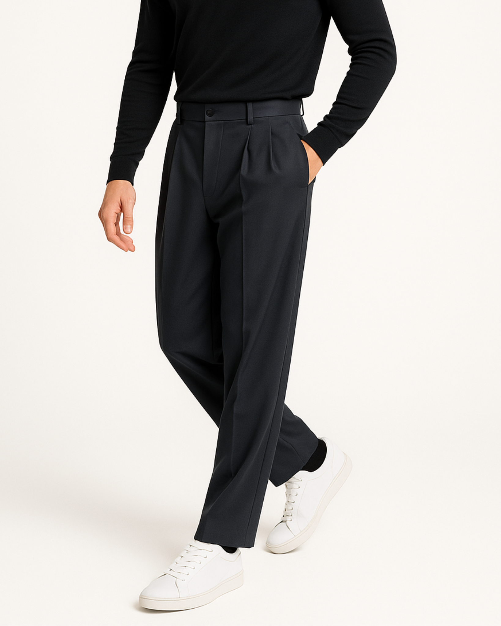 Ezra Relaxed Pleated Trousers