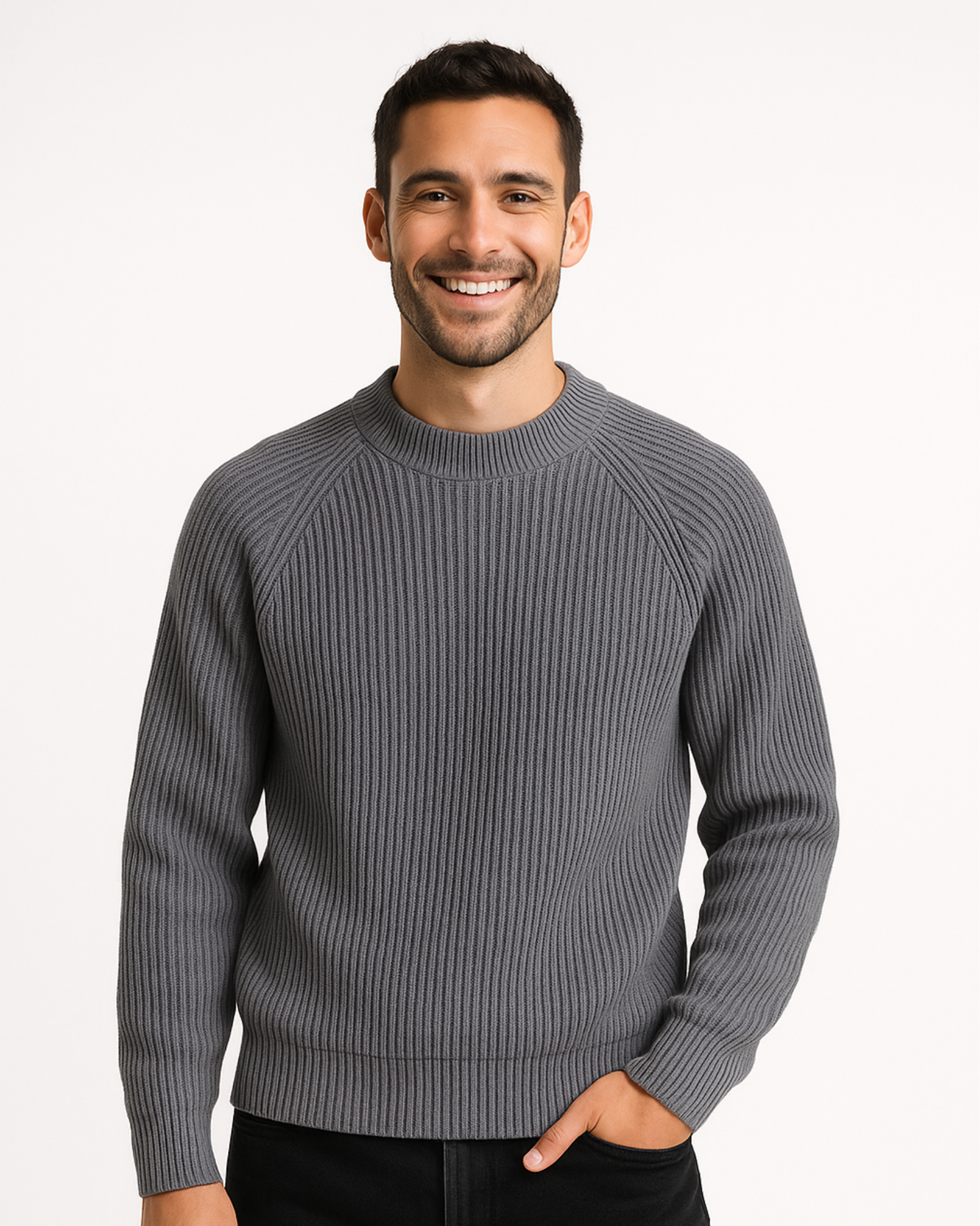 Caius Ribbed Crew Sweater