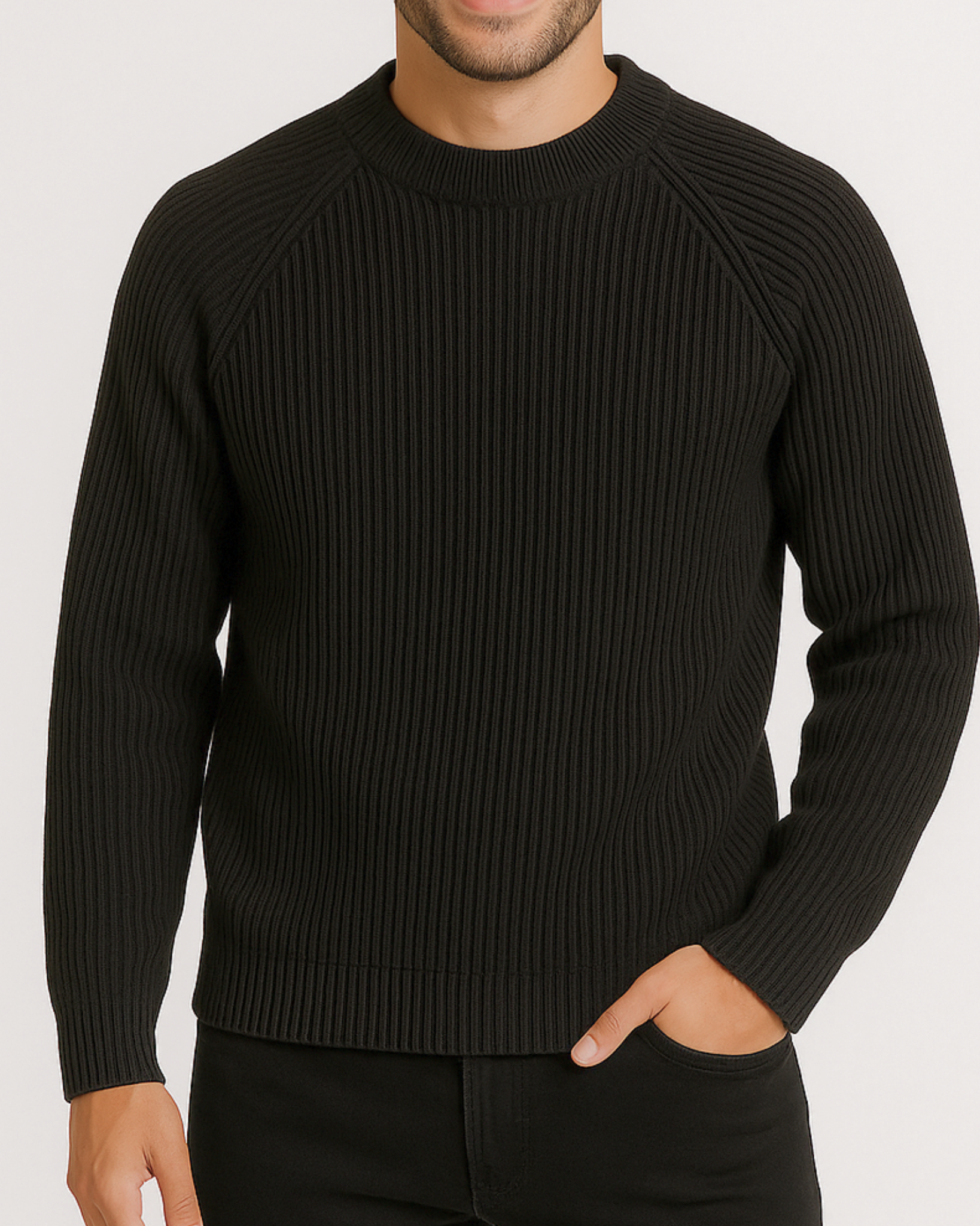 Caius Ribbed Crew Sweater