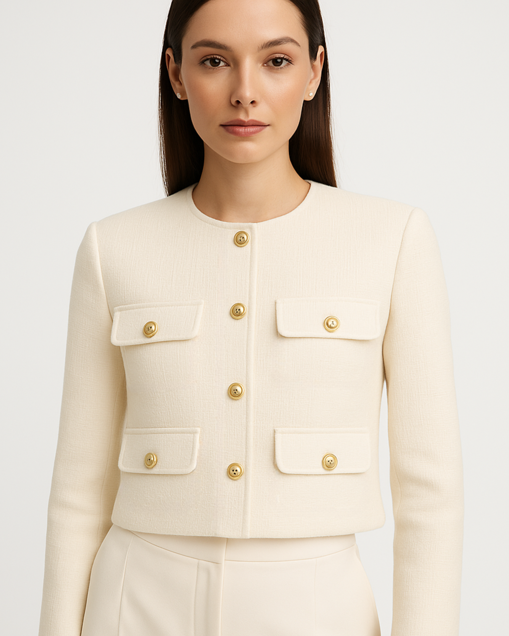 Celine Pocket Detail Cropped Jacket