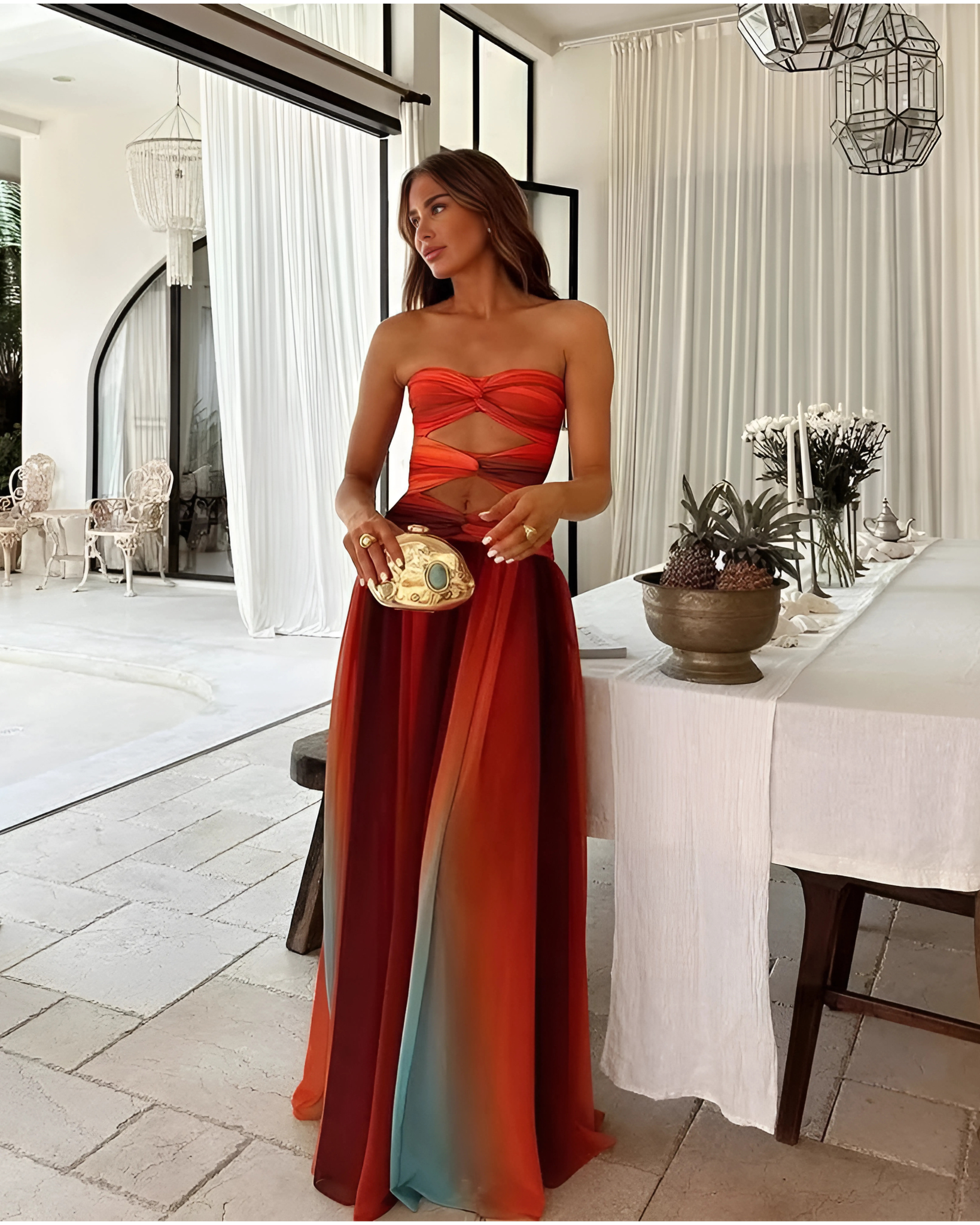 Solara Sunset Cutout Gown
