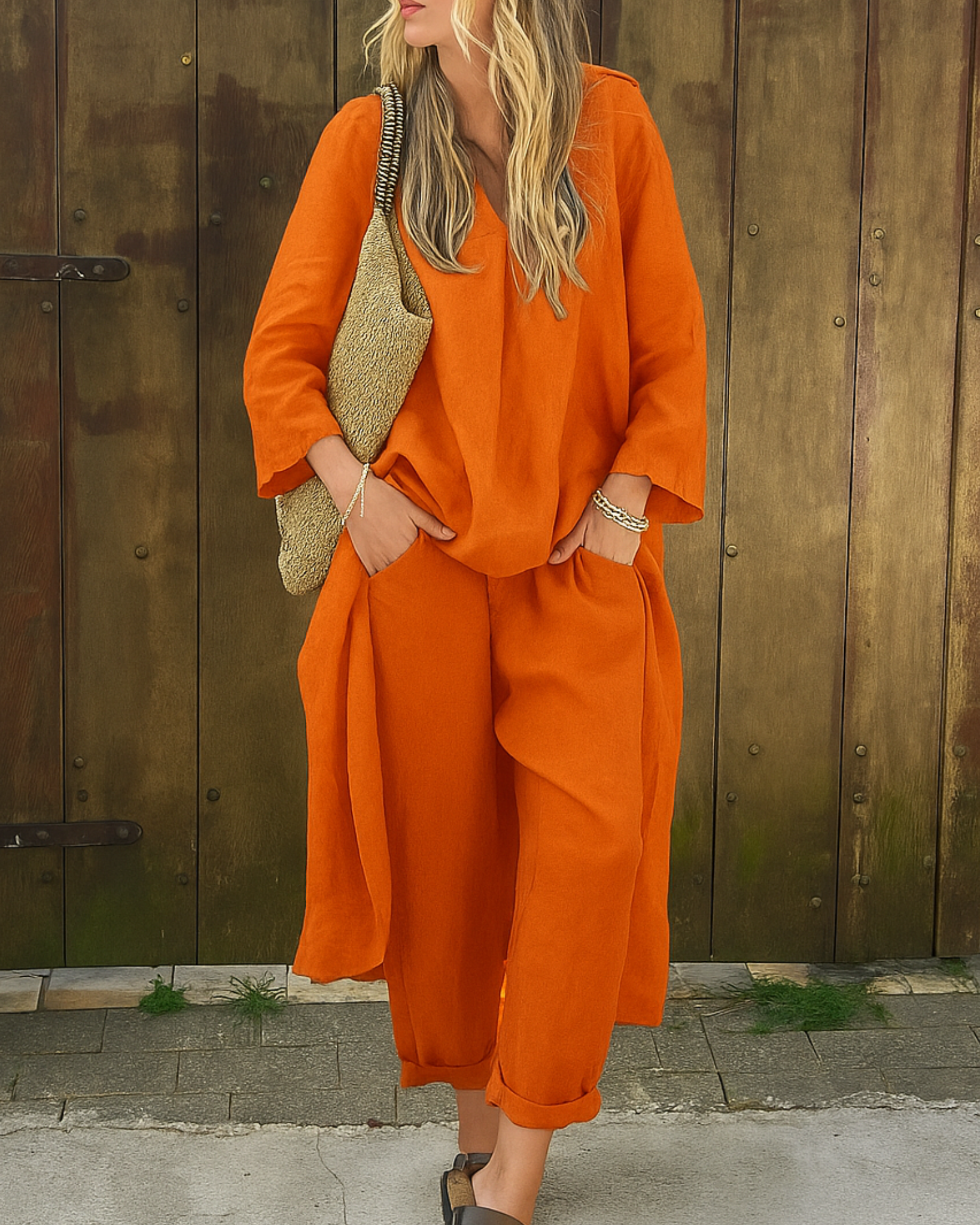 Navi Linen Lounge Set