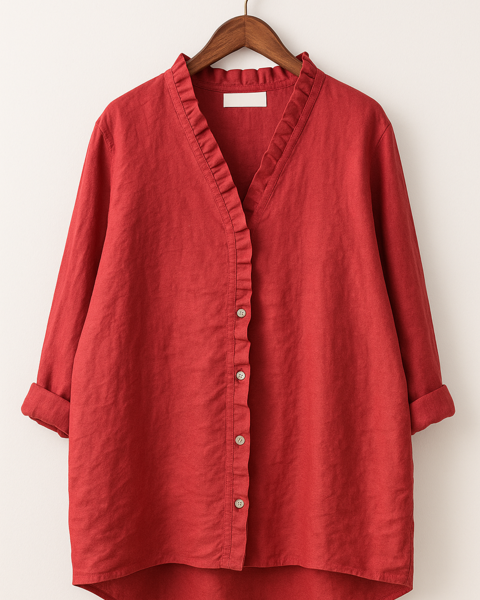 Vela Soft Collar Linen Shirt