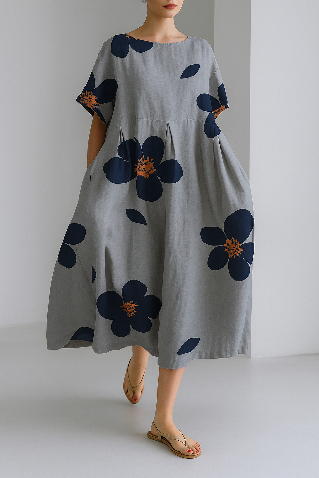 Mira Watercolor Cocoon Dress