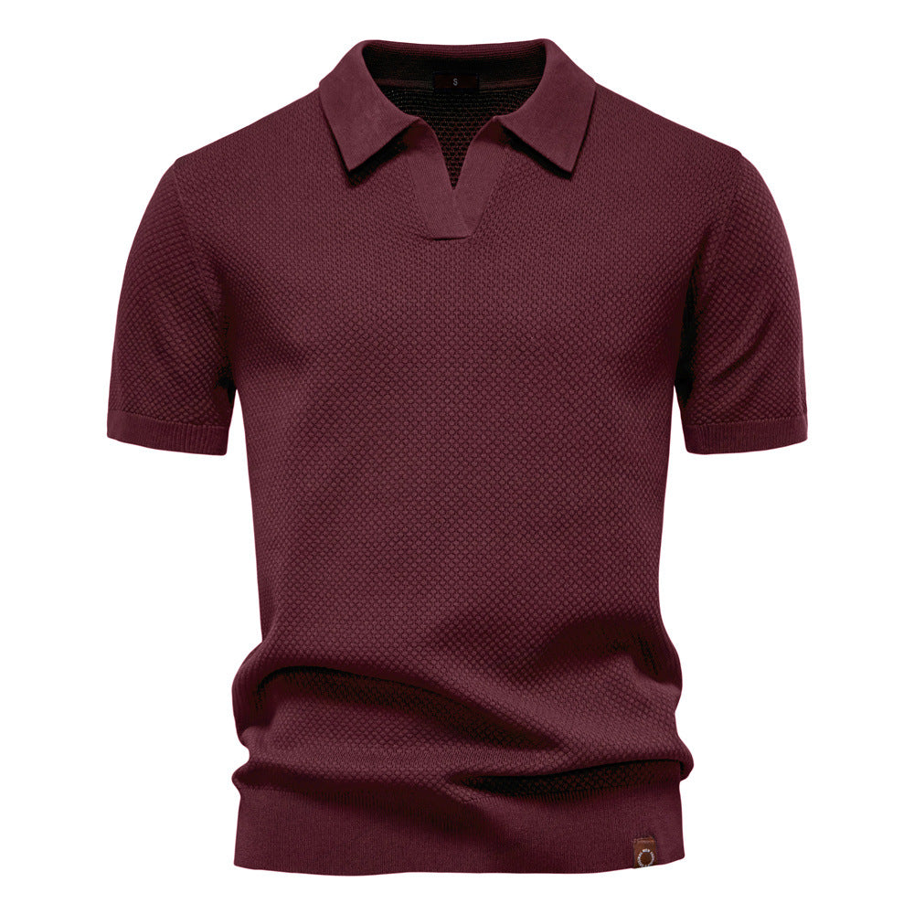 Elio Textured Knit Polo