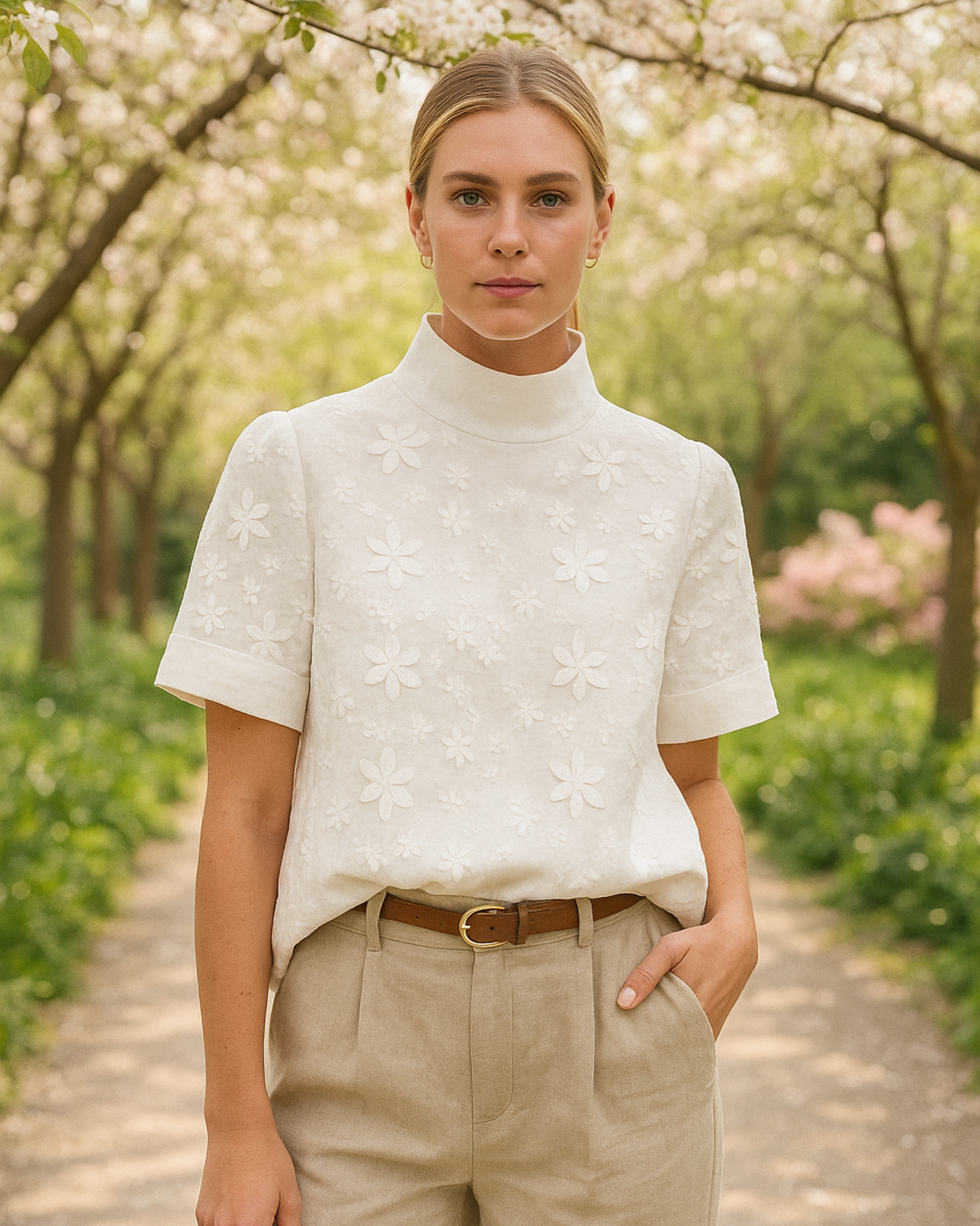 Eliane Floral Embroidered Top