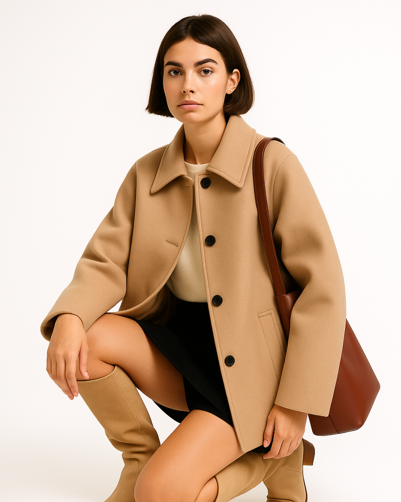 Rhea Boxy Wool Coat