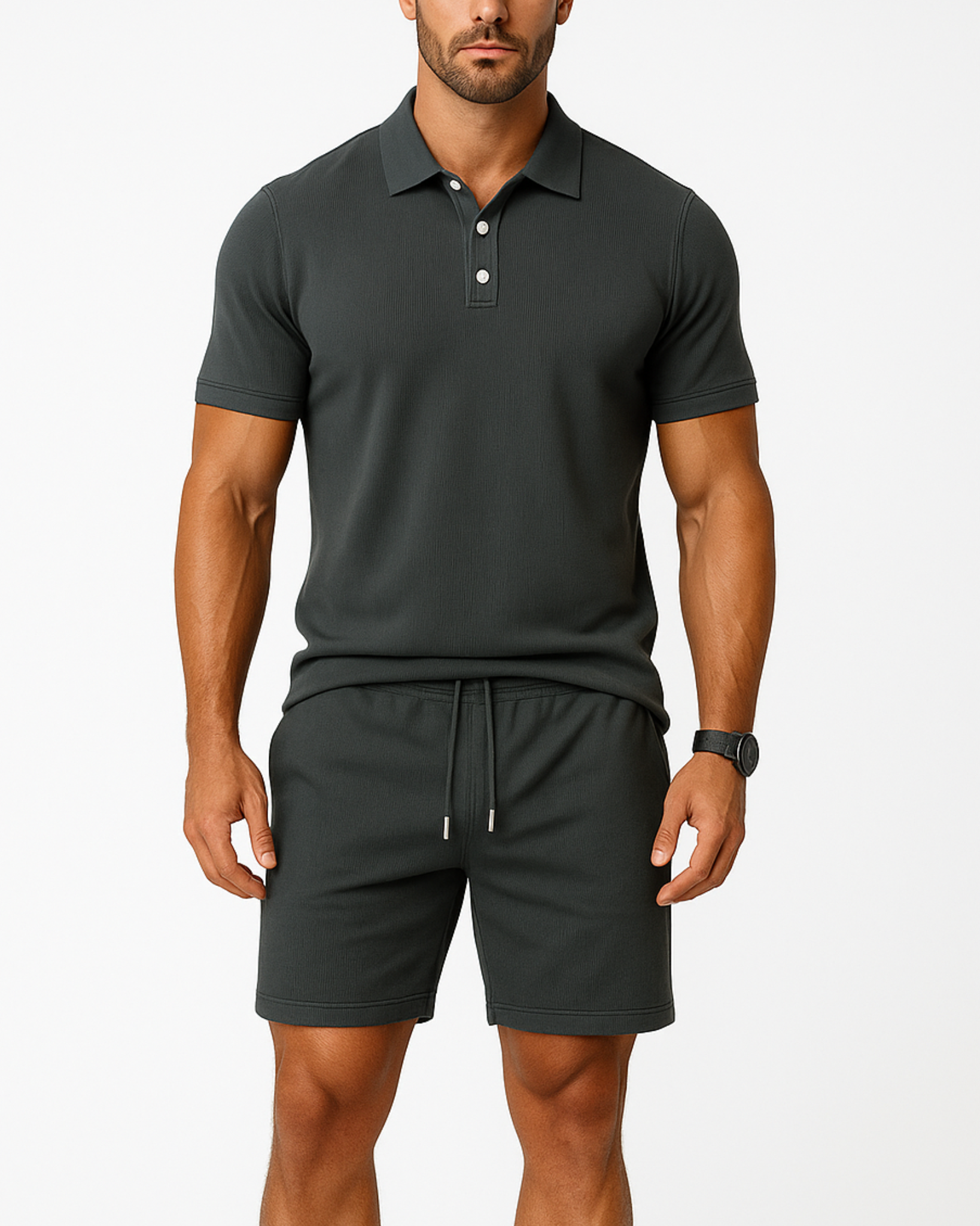 Knit Polo Lounge Set