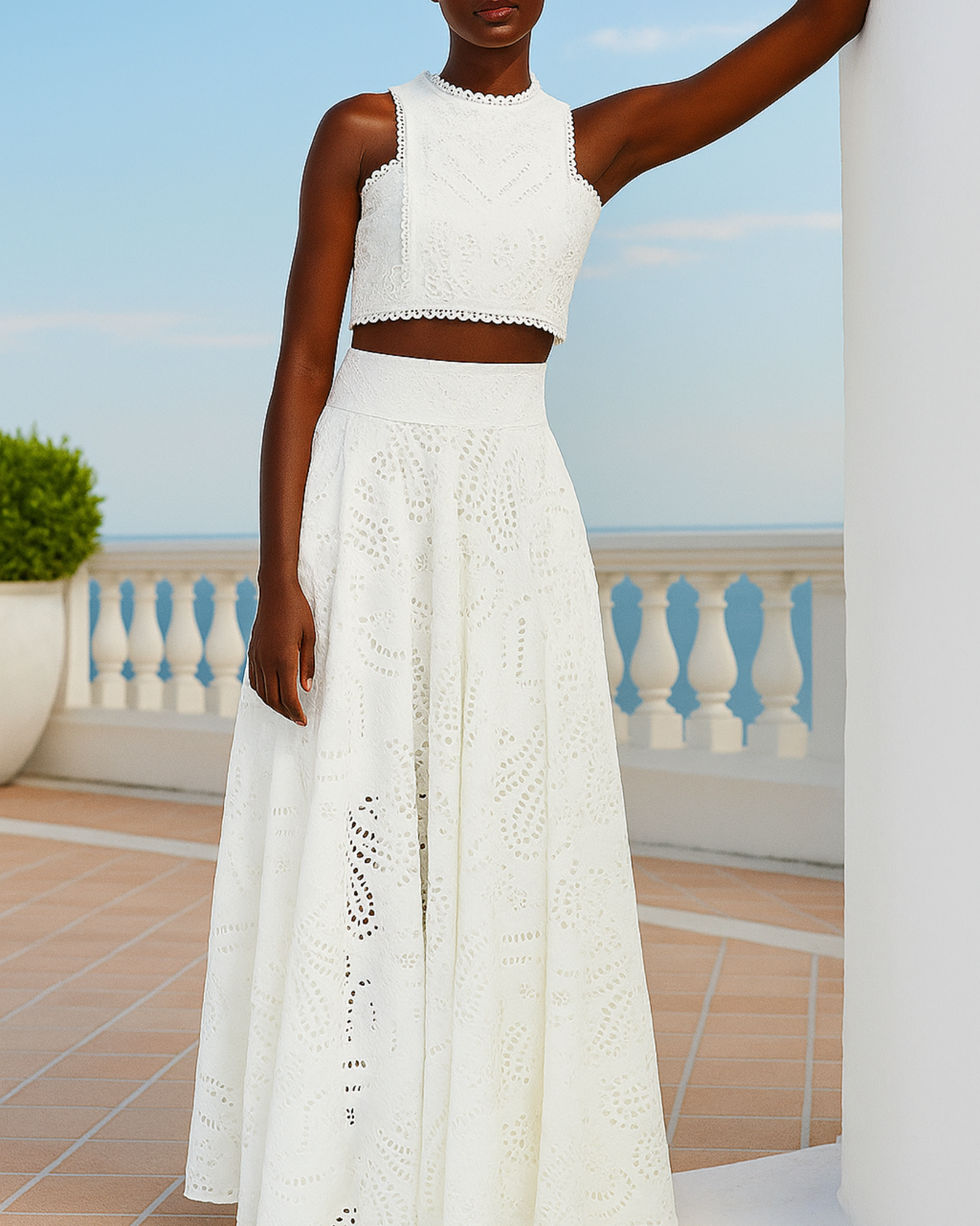 Azure Isla Broderie Set