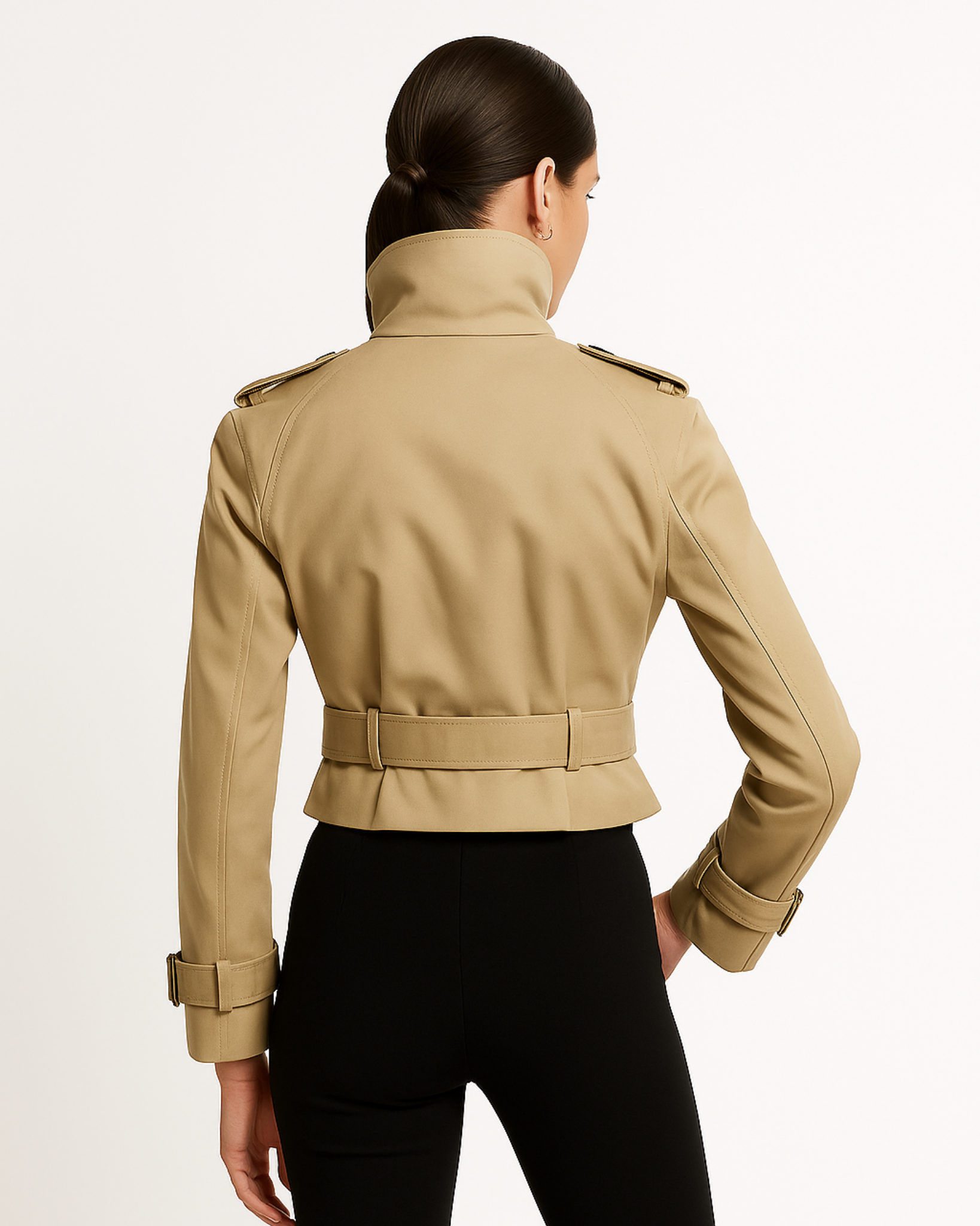 Arden Belted Cropped Trench