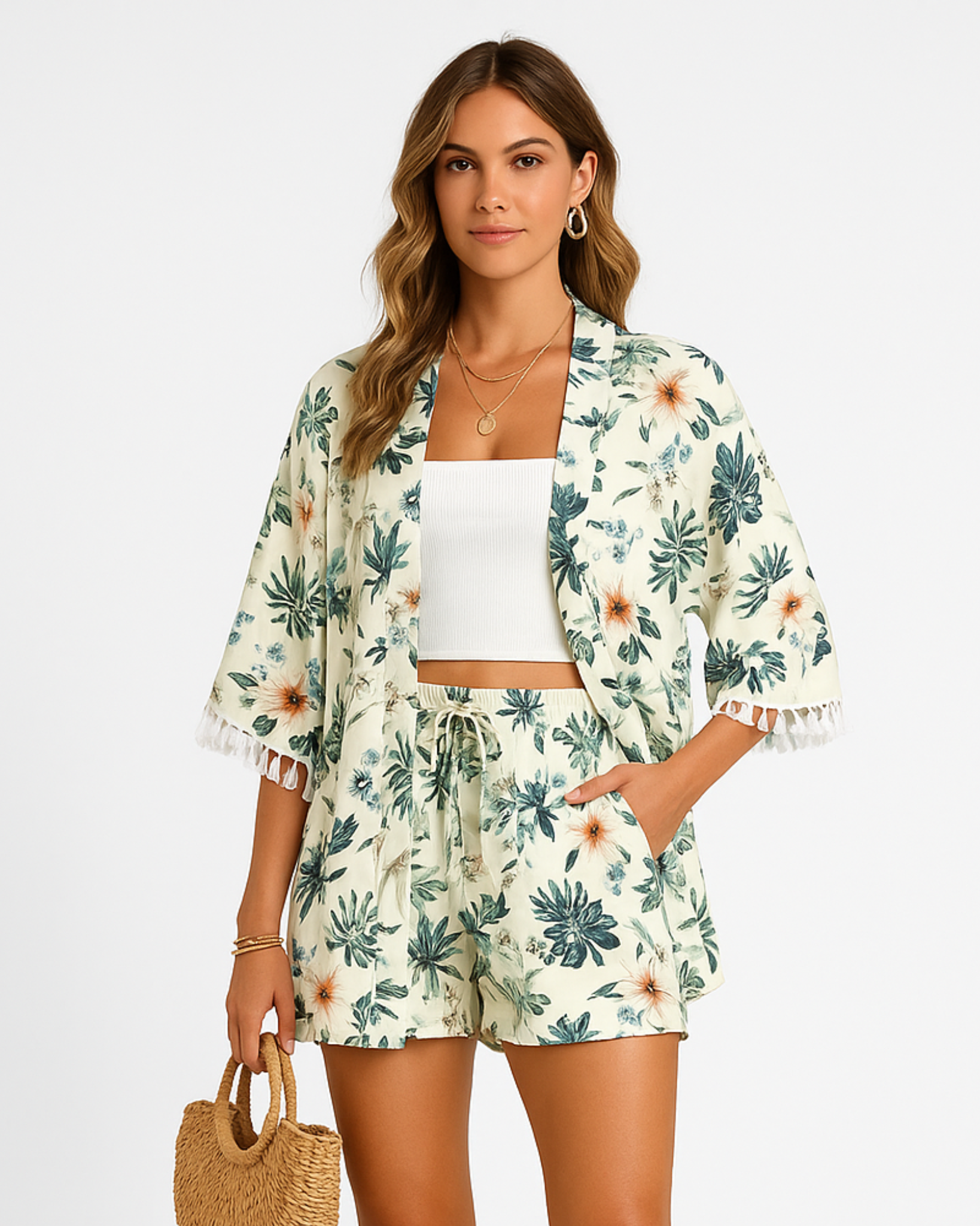 Tessa Tropical Tassel Lounge Set