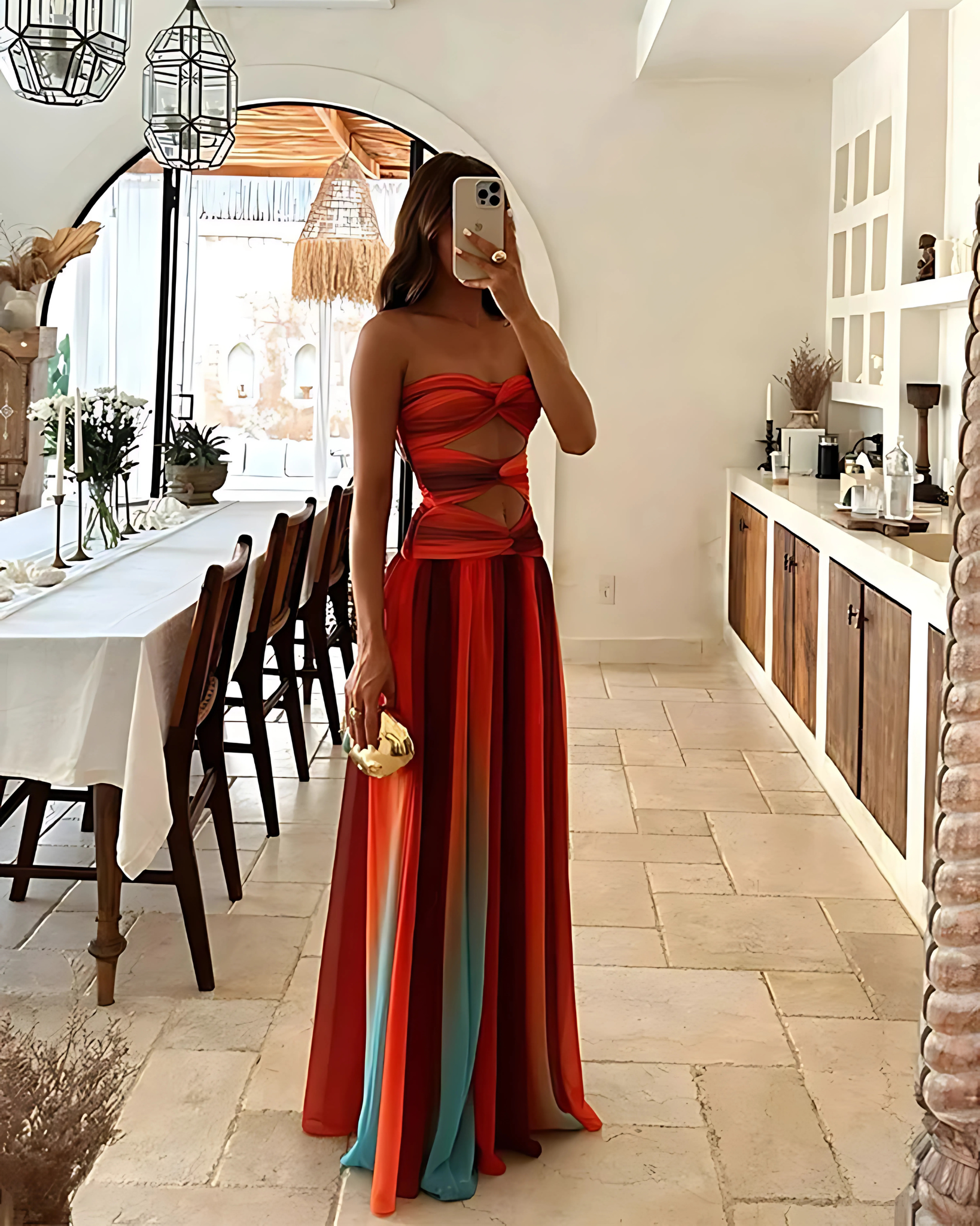 Solara Sunset Cutout Gown