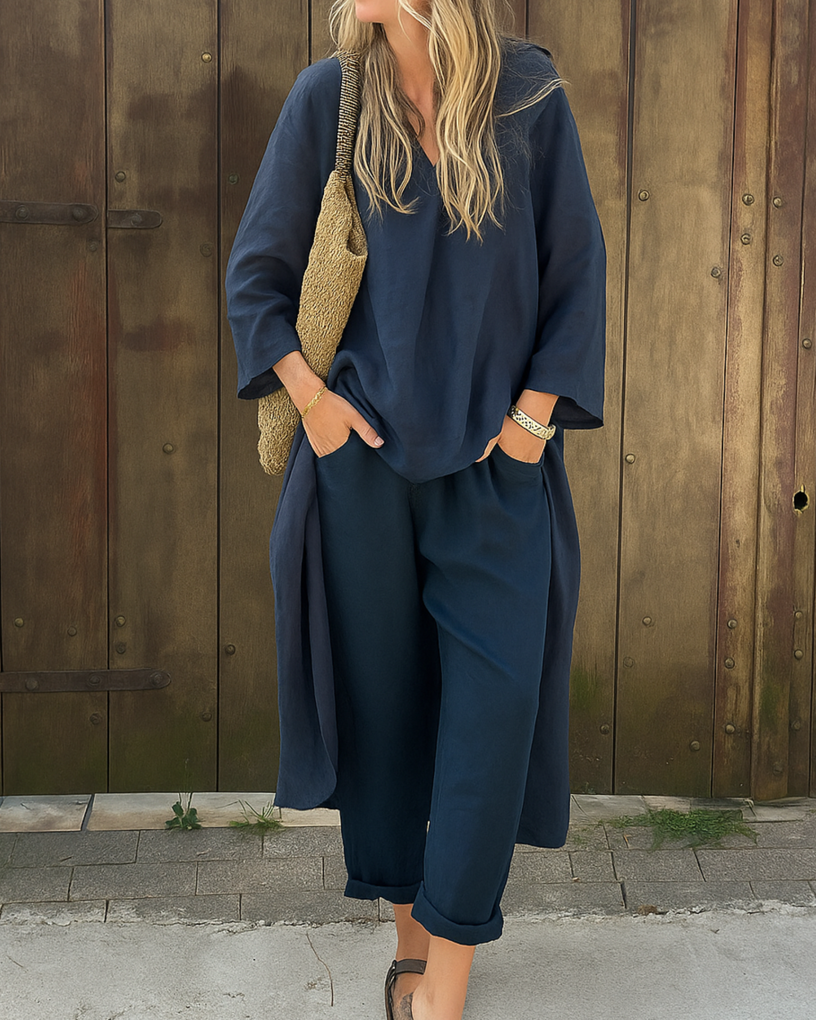 Navi Linen Lounge Set