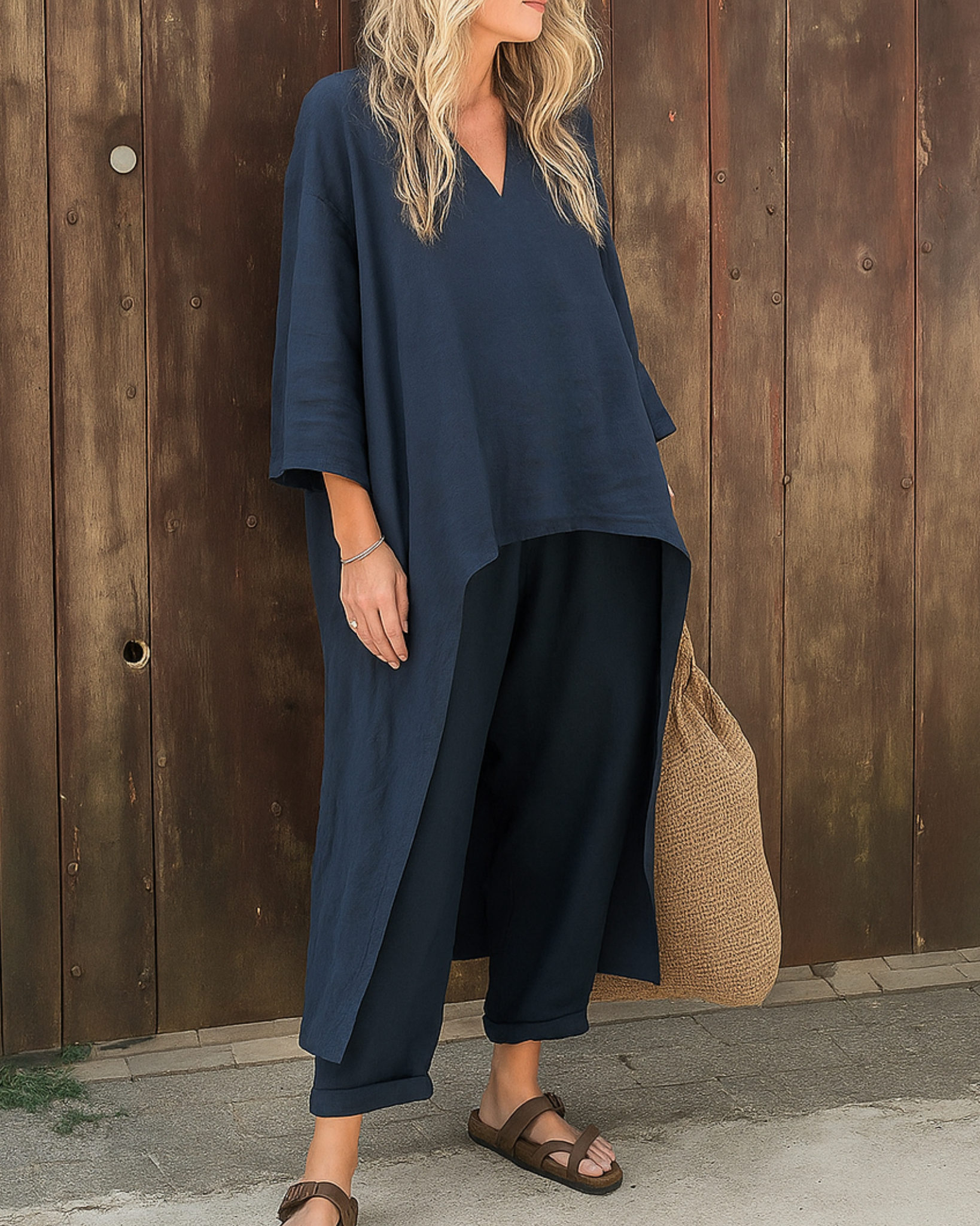 Navi Linen Lounge Set