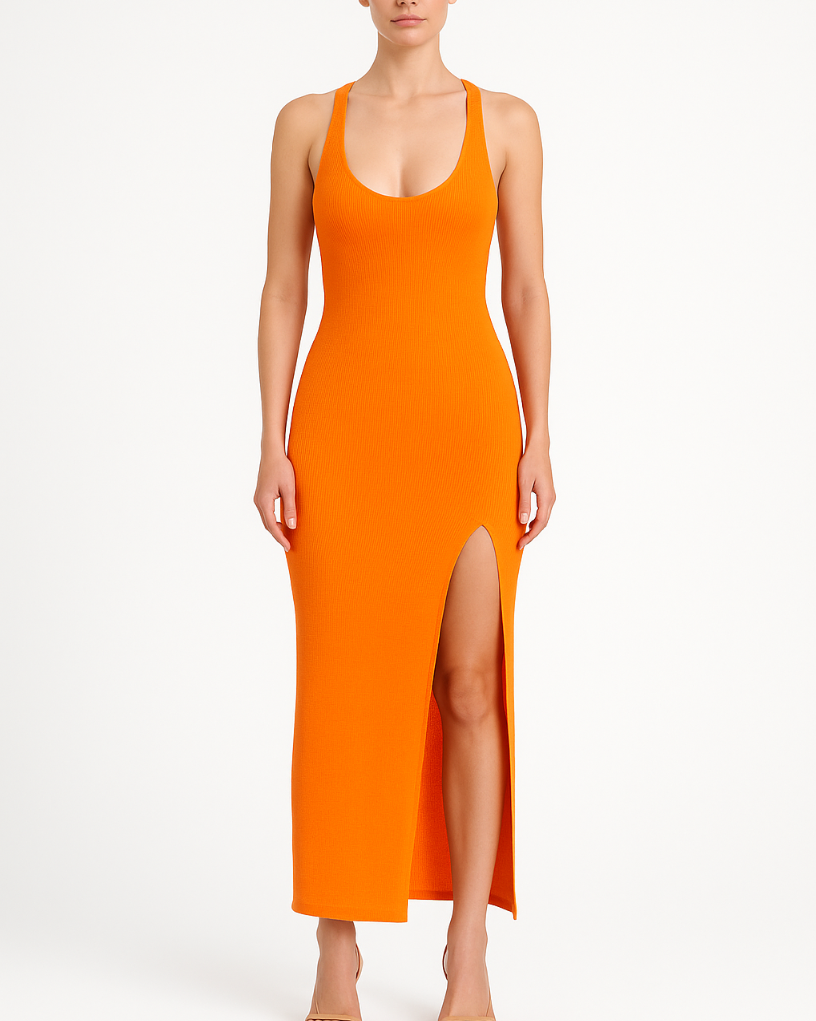 Soleil Ribbed Cutout Maxi