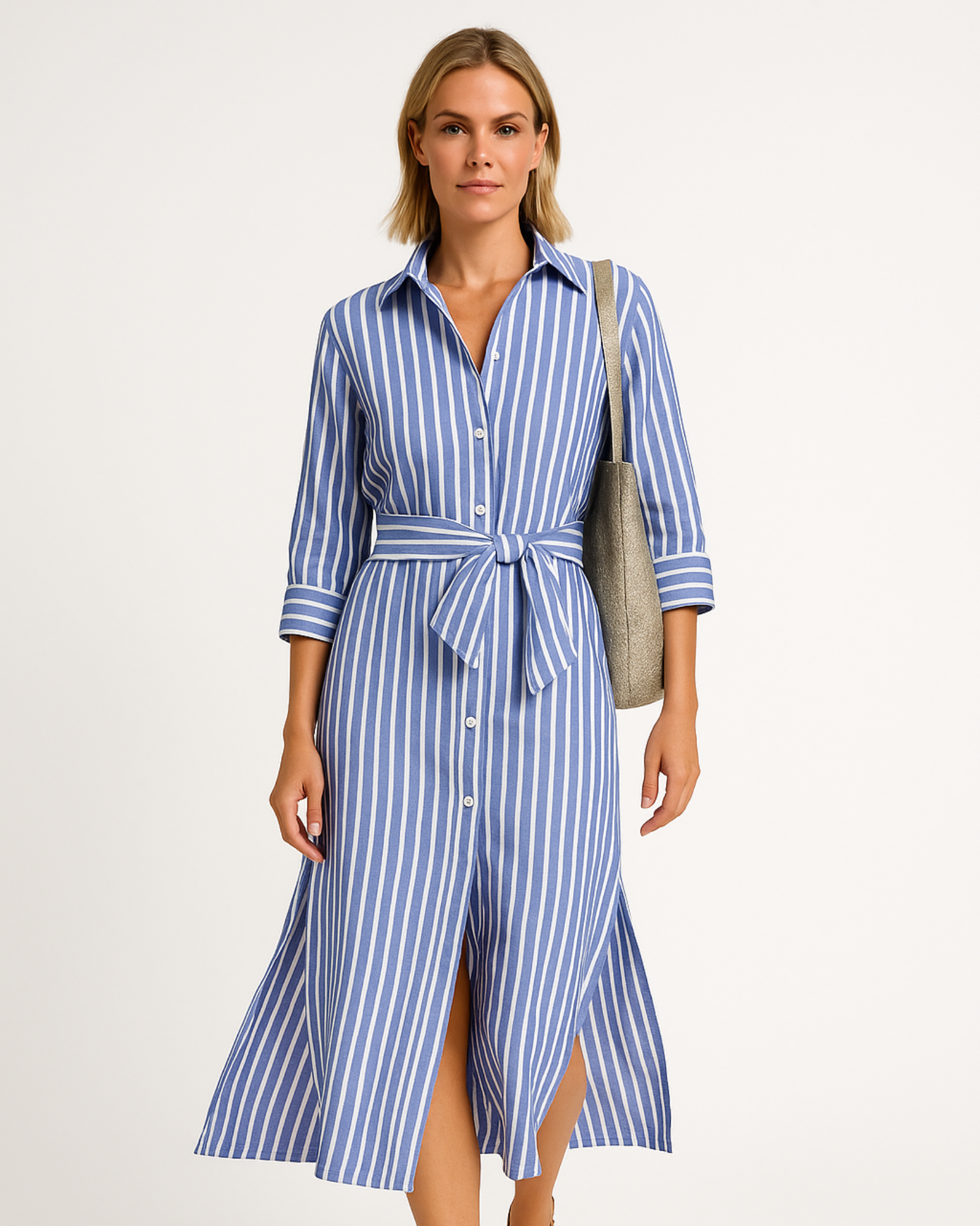 Maelle Striped Shirt Dress