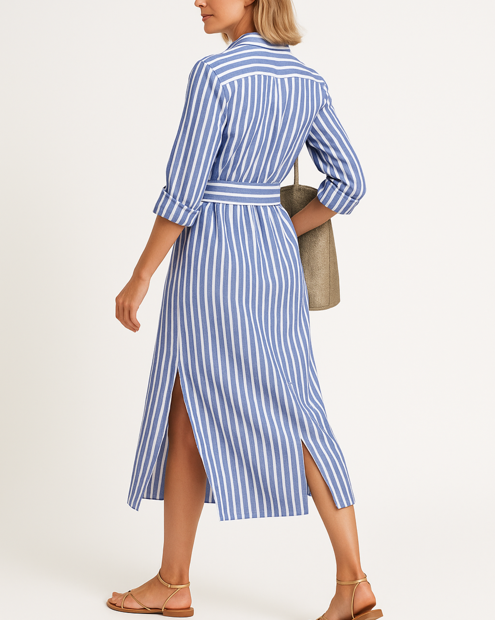 Maelle Striped Shirt Dress