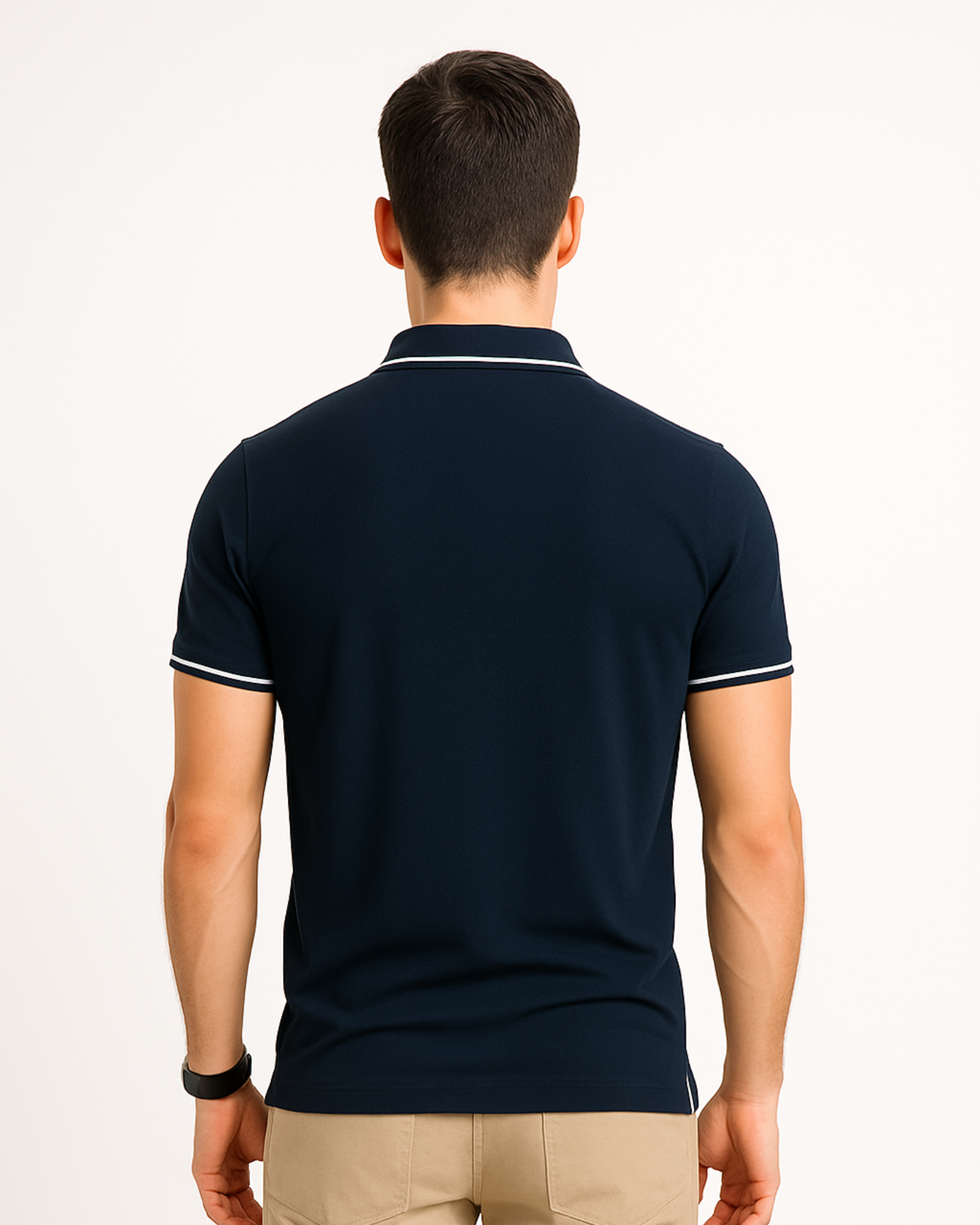 Elio Contrast Collar Polo