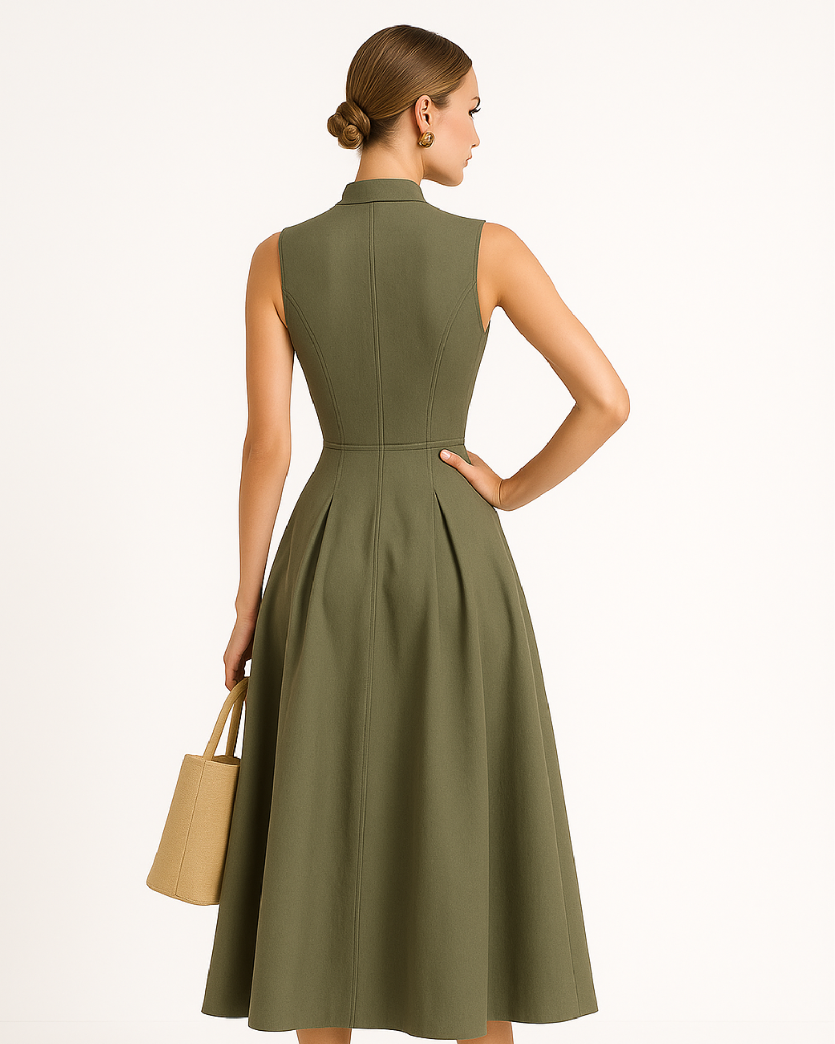 Arlen Tailored Zip Midi