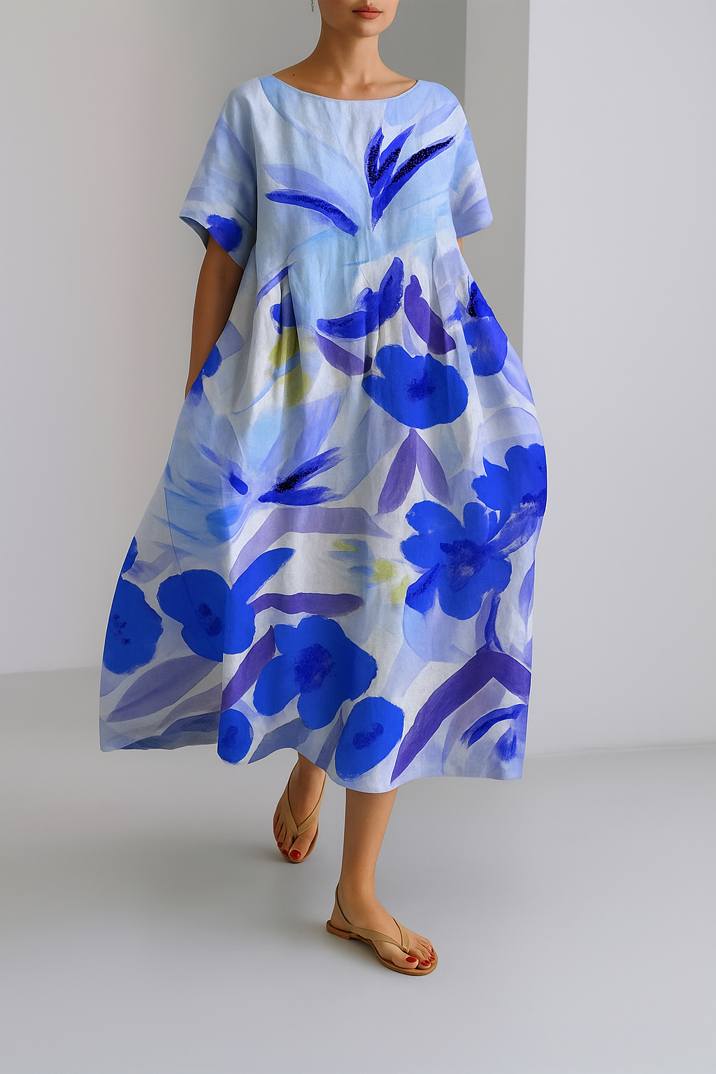 Mira Watercolor Cocoon Dress