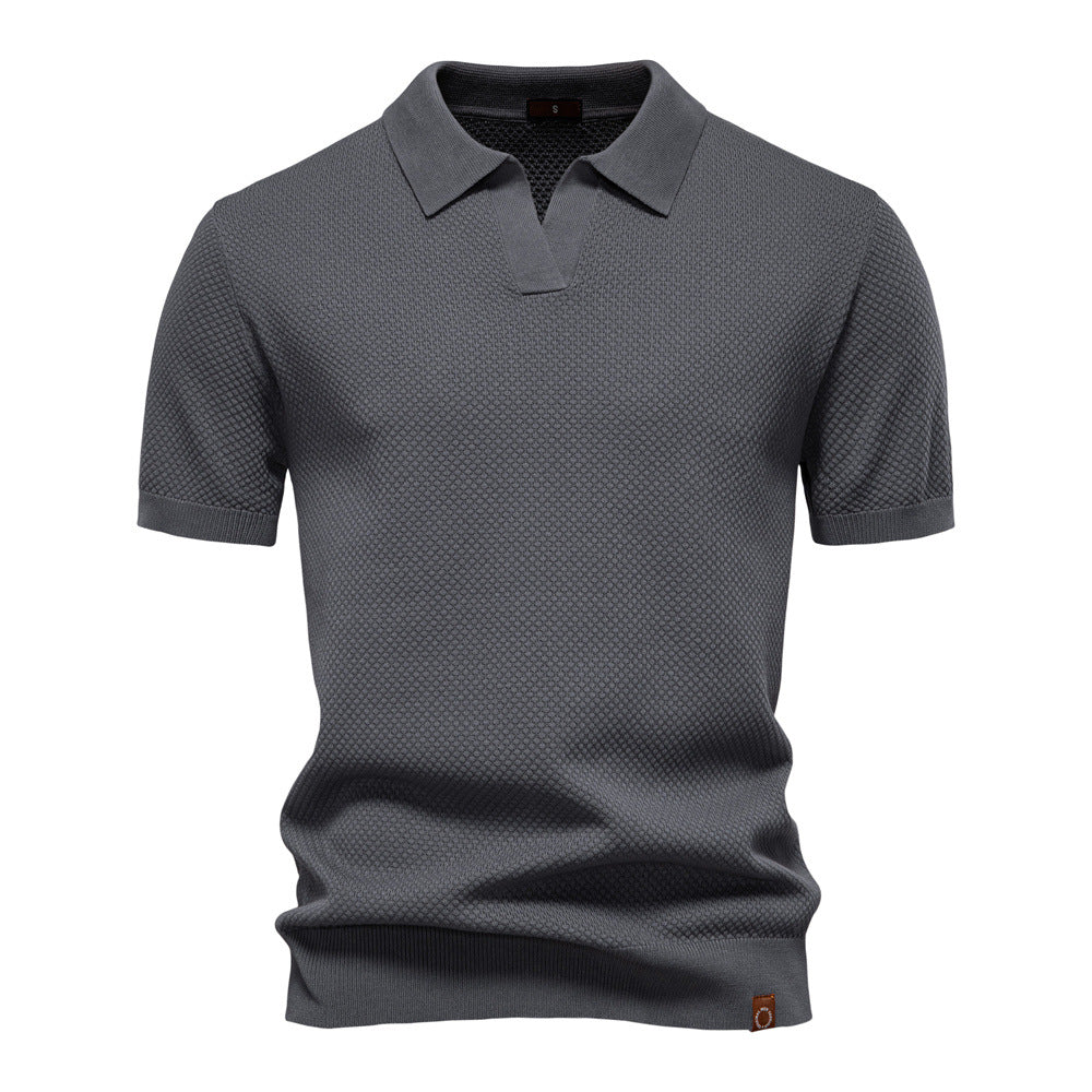 Elio Textured Knit Polo