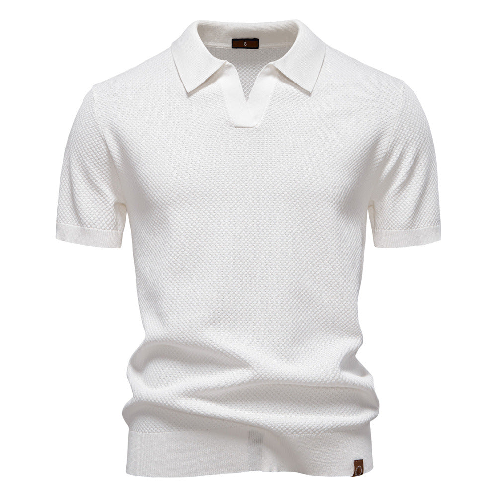 Elio Textured Knit Polo