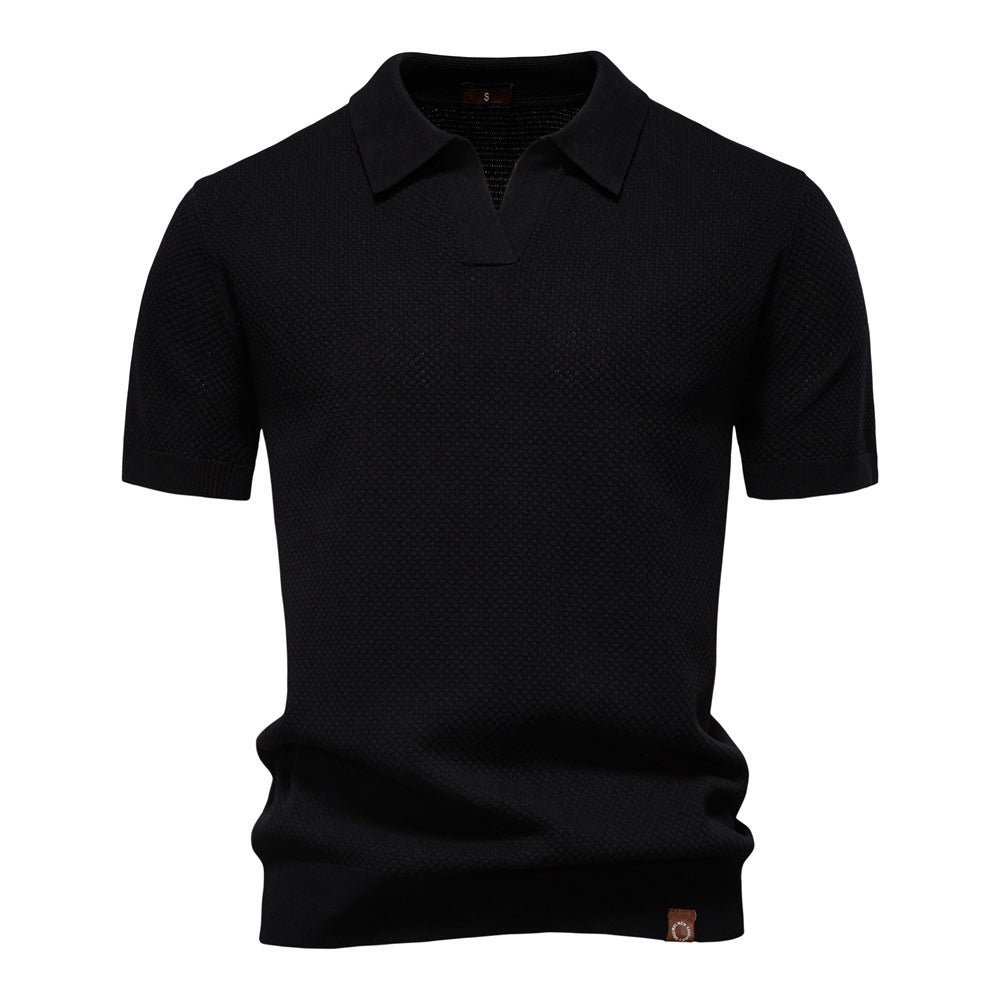 Elio Textured Knit Polo