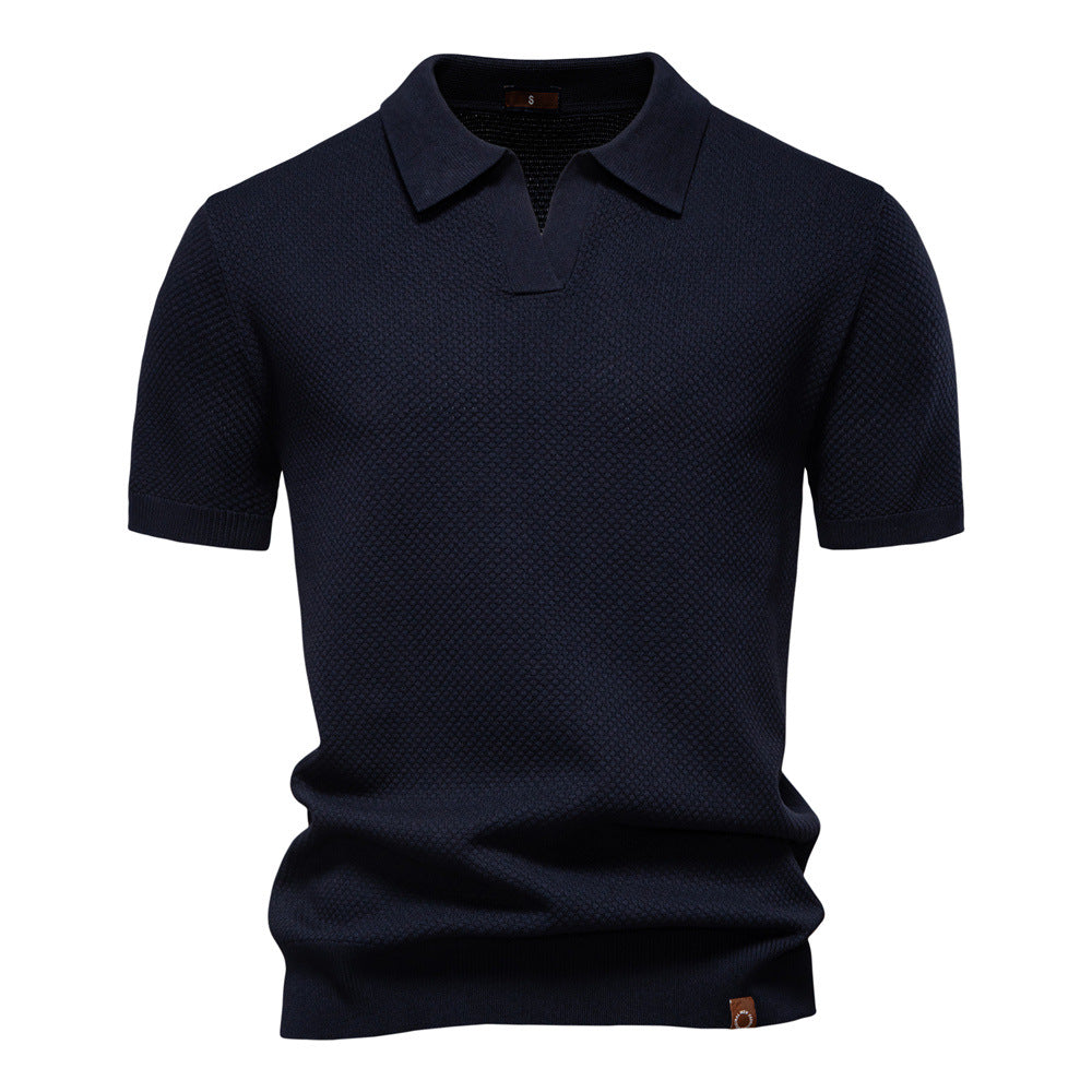 Elio Textured Knit Polo
