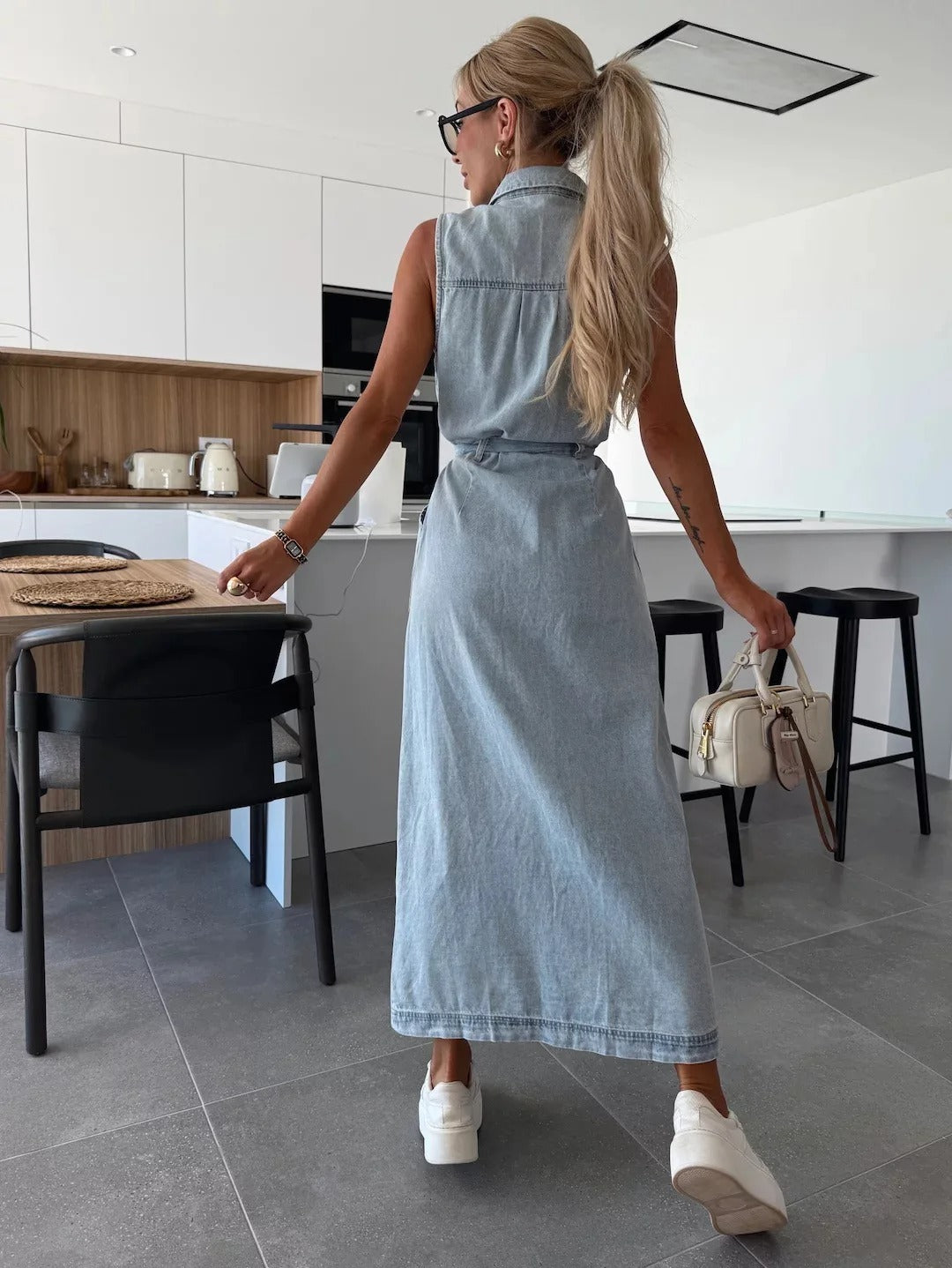 Siena Button-Up Denim Dress
