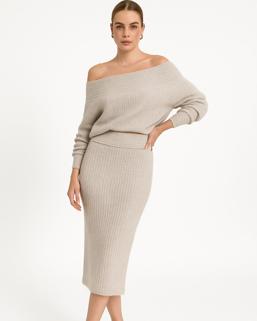 Nira Textured Knit Lounge Set