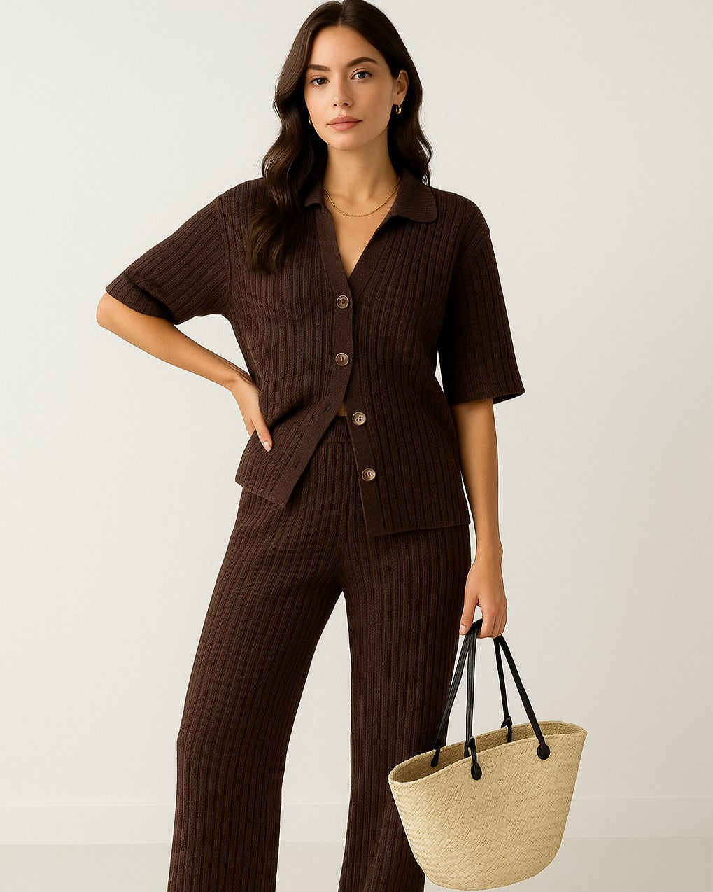 Navi Ribbed Button Set