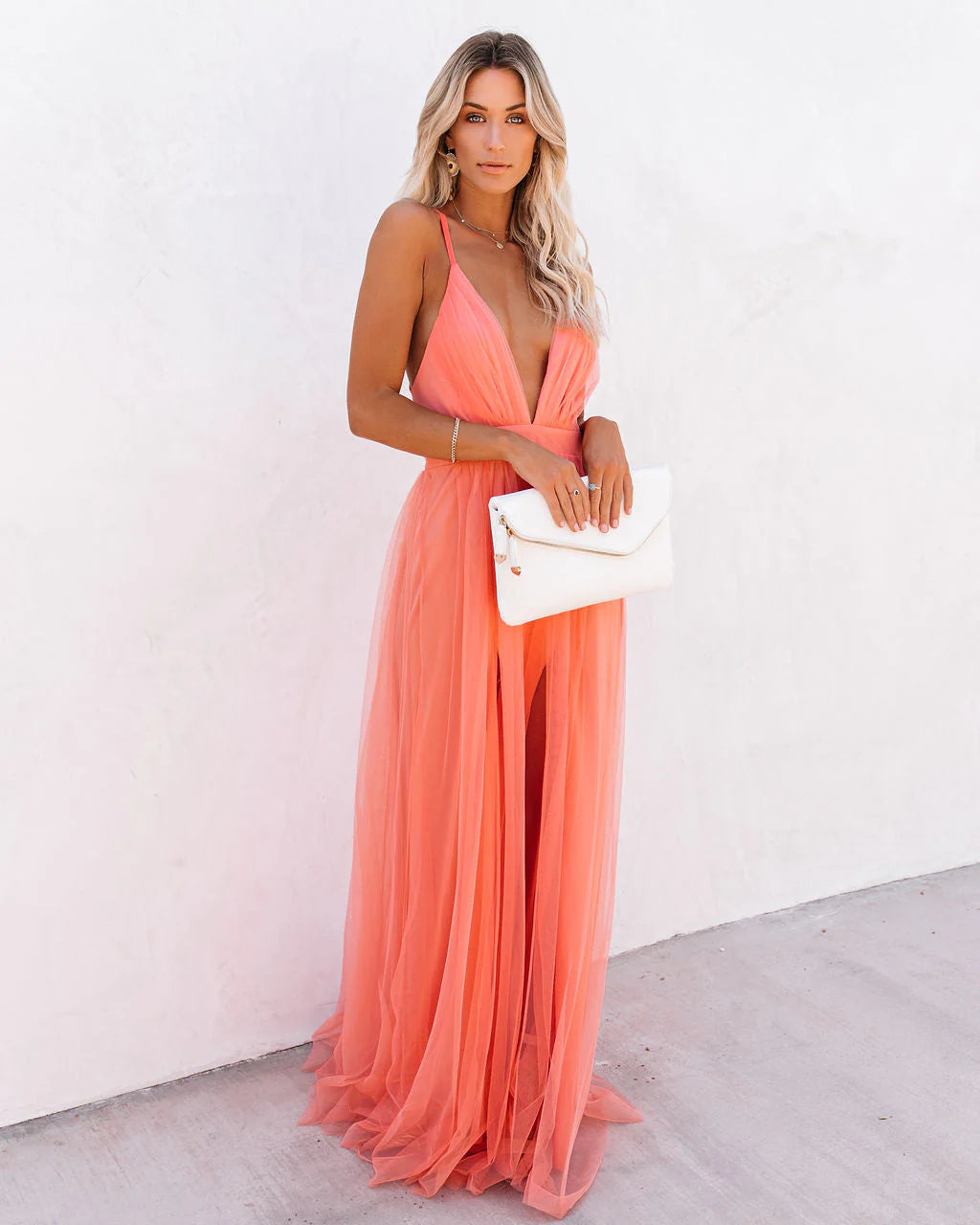 The Isla Sunset Mesh Maxi