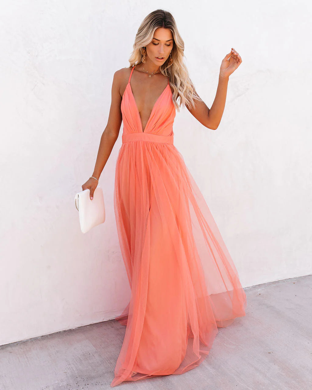 The Isla Sunset Mesh Maxi