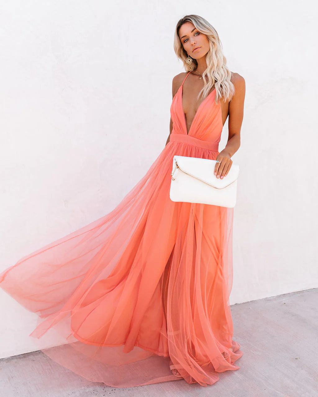 The Isla Sunset Mesh Maxi